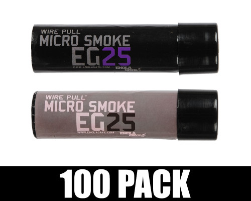 Enola Gaye EG25 Micro Smoke Grenade 100 Pack - Ultra Violet (Purple/Black)