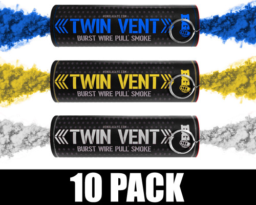 Enola Gaye Burst Smoke Grenade 10 Pack - Los Angeles Football (Blue/Yellow/White)