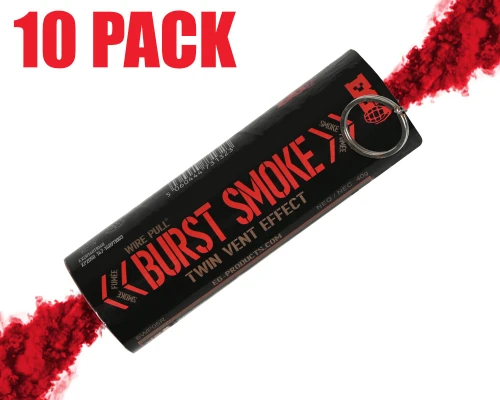 Enola Gaye Burst Smoke Grenade 10 Pack - Red