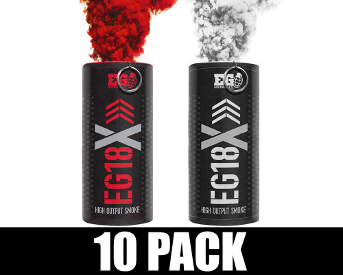 Enola Gaye EG18X Military Smoke Grenade 10 Pack - Canada (Red/White)