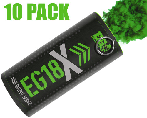 Enola Gaye EG18X Military Smoke Grenade 10 Pack - Green