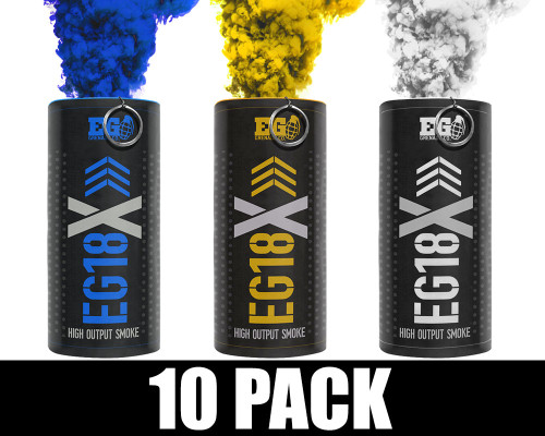 Enola Gaye EG18X Military Smoke Grenade 10 Pack - Los Angeles Football (Blue/Yellow/White)