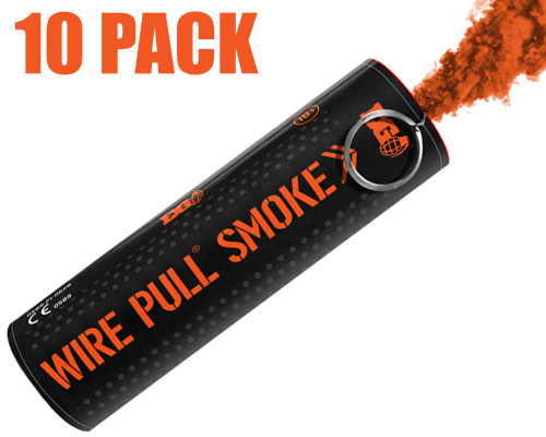 Enola Gaye Wire Pull Smoke Grenade 10 Pack - Orange