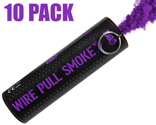 Enola Gaye Wire Pull Smoke Grenade 10 Pack - Purple