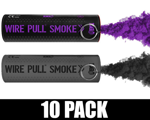 Enola Gaye Wire Pull Smoke Grenade 10 Pack - Ultra Violet (Purple/Black)