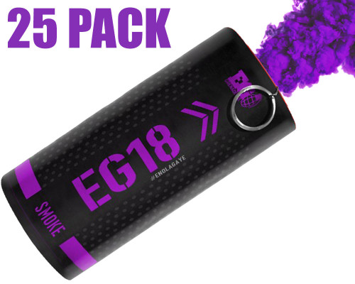 Enola Gaye EG18 Smoke Grenade 25 Pack - Purple