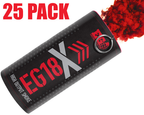 Enola Gaye EG18X Military Smoke Grenade 25 Pack - Red