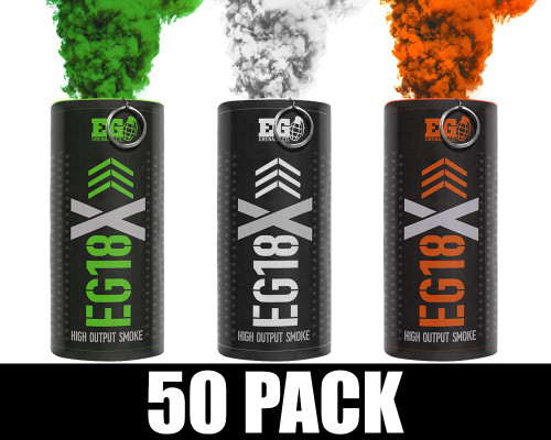 Enola Gaye EG18X Military Smoke Grenade 50 Pack - Irish (Green/Orange/White)