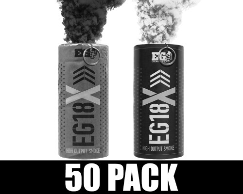 Enola Gaye EG18X Military Smoke Grenade 50 Pack - Pirate (Black/White)