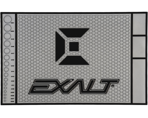 Exalt HD Rubber Paintball Tech Mat - Silver/Black