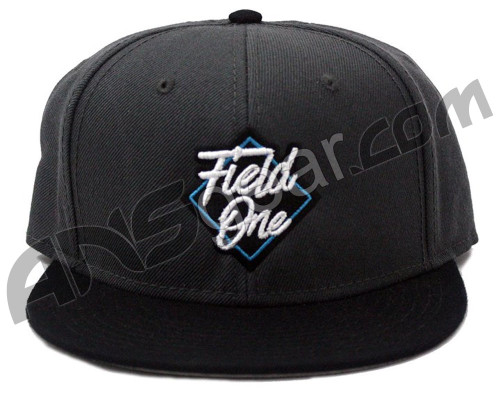 Field One Diamond Snap Back Hat - Black