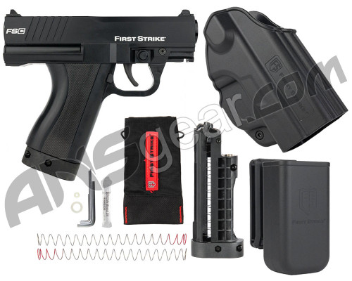 First Strike Compact FSC Paintball Pistol w/ FREE Pistol & Mag Holsters - Black