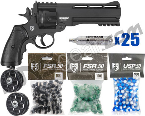 First Strike Roscoe .50 Caliber Personal Defense Paintball Revolver Package Kit