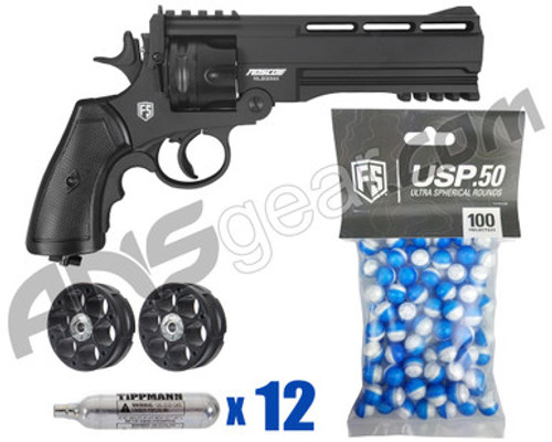 First Strike Roscoe .50 Caliber Paintball Revolver w/ USP Powder Rounds