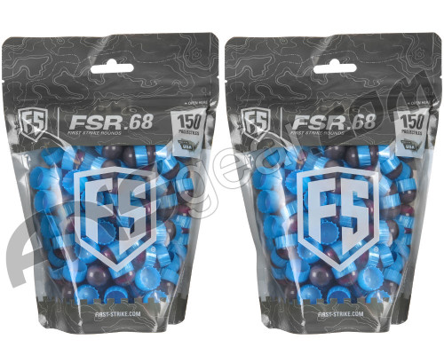 Tiberius Arms First Strike Paintballs 300 Count - Smoke/Blue Shell - Pink Fill