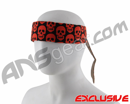 Full Clip Headband - Skull Head Red