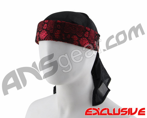 Full Clip Headband w/ Netting - Casino Red