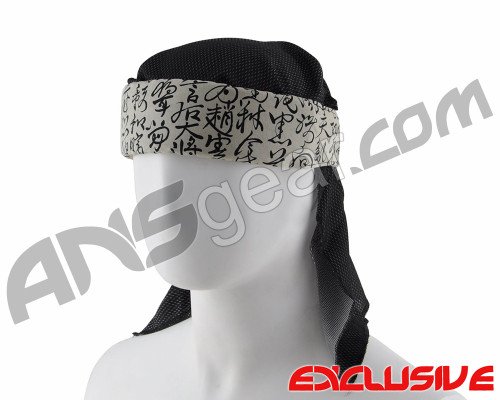 Full Clip Headband w/ Netting - Kanji XL Beige