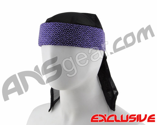 Full Clip Headband w/ Netting - Triangle Purple