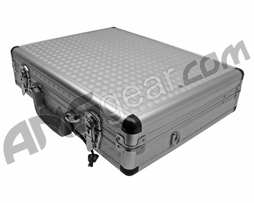 Aluminum Diamond Plate Gun Case w/ Keyed Locks - Silver