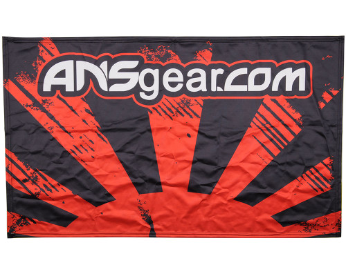 HK Army ANSGEAR Banner - 41" x 26" - Rising Sun Black/Red