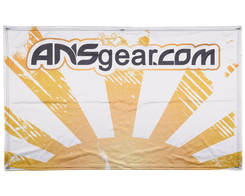 HK Army ANSGEAR Banner - 41" x 26" - Rising Sun White/Gold