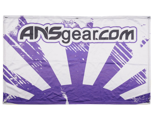 HK Army ANSGEAR Banner - 41" x 26" - Rising Sun White/Purple