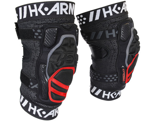 HK Army Crash CTX Paintball Knee Pads - Black/Red