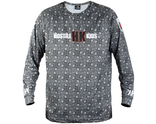 HK Army OG Series DryFit Long Sleeve Jersey - Hostilewear Skulls Grey