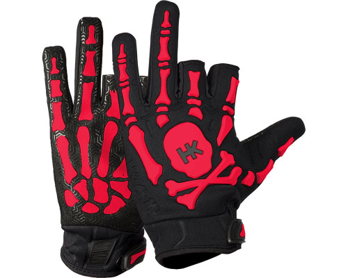 HK Army Bones Paintball Gloves - Black/Red