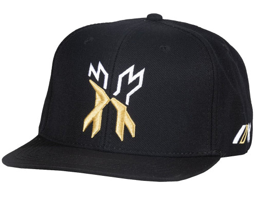 HK Army Split Snap Back Hat - Black/Gold/White