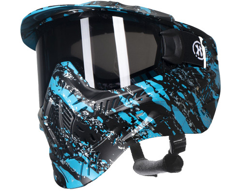 HK Army HSTL Thermal Paintball Mask - Fracture Black/Turquoise w/ Smoke Lens