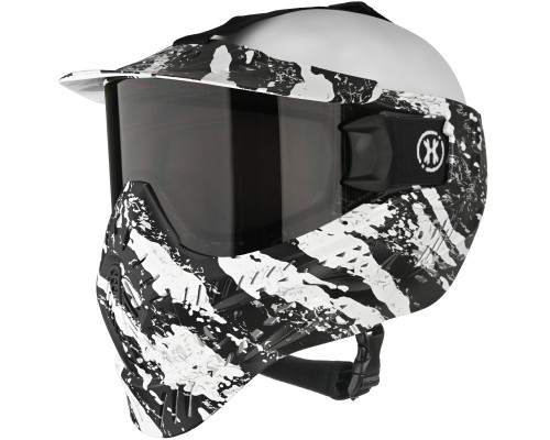 HK Army HSTL Thermal Paintball Mask - Fracture Black/White w/ Smoke Lens