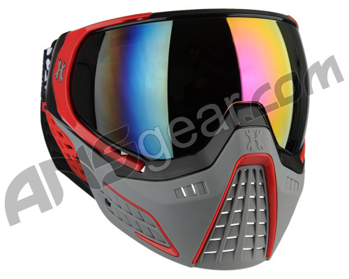 HK Army KLR Paintball Mask - Slate Black/Red