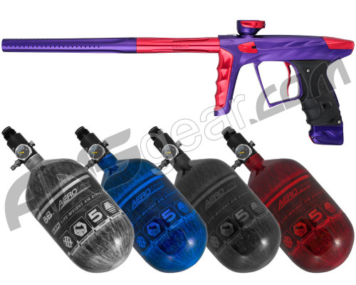 HK Army A51 Luxe X Paintball Gun w/ FREE Aerolite 68/4500 Tank w/ Std Reg - Dust Purple/Silver