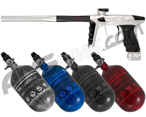 HK Army A51 Luxe X Paintball Gun w/ FREE Aerolite 68/4500 Tank w/ Std Reg - Dust Silver/Black
