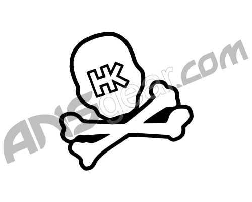 HK Army Giant 15 Inch Skull Car Sticker - Black