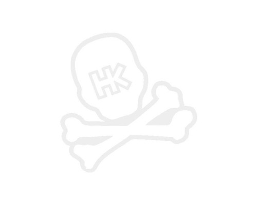 HK Army Giant 15 Inch Skull Car Sticker - White