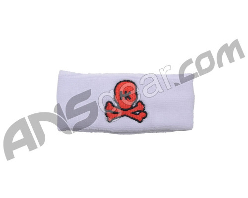 HK Army Skull Sweatband - White/Red