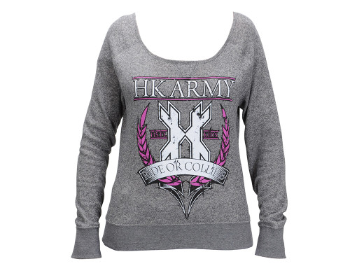 HK Army Crest Girl's Sweater - Grey