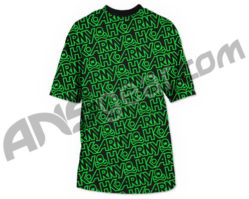 HK Army Typeface All Over Paintball T-Shirt - Neon