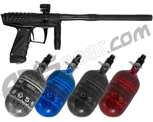 HK Army VCOM Ripper Paintball Gun w/ FREE Aerolite 68/4500 Tank w/ Std Reg - Black/Dust Black