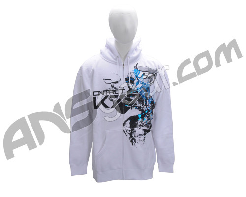 Contract Killer Sisco Zip Up Hoodie - White