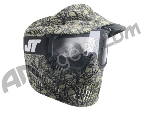 JT Alpha Single Paintball Goggles - Limited Edition Olive Skull