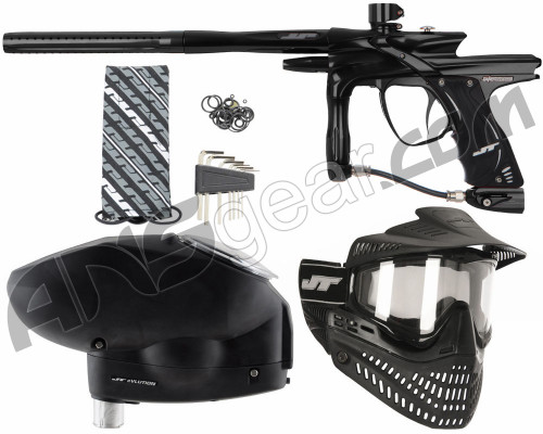 JT Impulse Paintball Gun w/ Free JT Proflex Mask & Evlution Loader - Black/Black