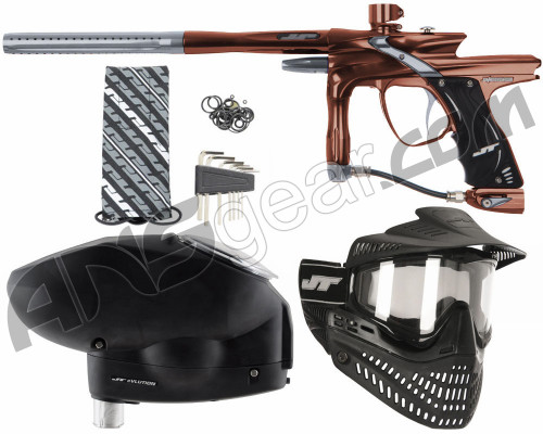 JT Impulse Paintball Gun w/ Free JT Proflex Mask & Evlution Loader - Brown/Charcoal