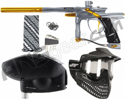 JT Impulse Paintball Gun w/ Free JT Proflex Mask & Evlution Loader - Charcoal/Gold