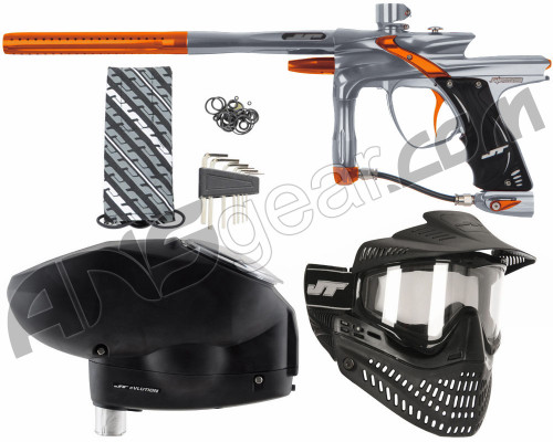 JT Impulse Paintball Gun w/ Free JT Proflex Mask & Evlution Loader - Charcoal/Orange