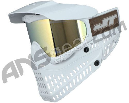 Jt ProFlex Thermal Paintball Mask - SE All White w/ Prizm 2.0 Gold Lens