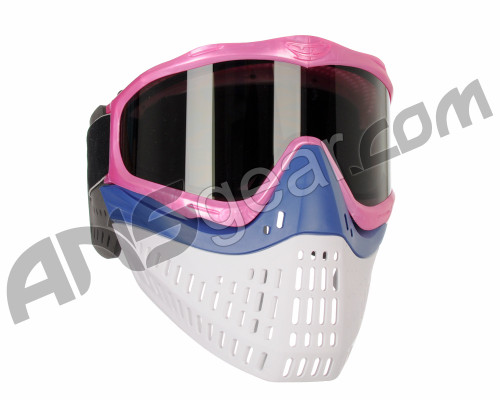 JT ProFlex Thermal Paintball Mask w/ Smoke Lens - Pink w/ Blue/White Bottoms